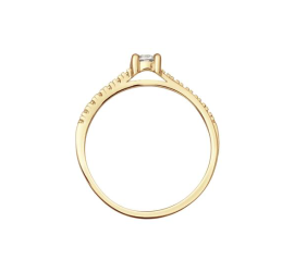 Gouden fantasie ring met zirkonia 214.1031
