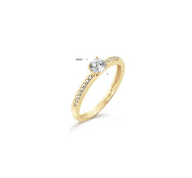 Gouden fantasie ring met zirkonia 214.1031
