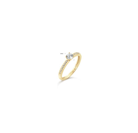 Gouden fantasie ring met zirkonia 214.1031