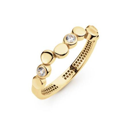Gouden damesring met zirkonia  214.0102
