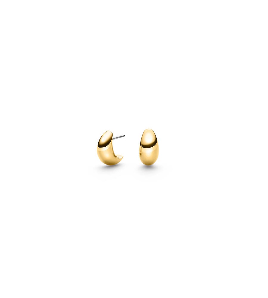 Boccia titanium half creolen goldplated