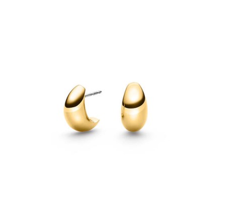 Boccia titanium half creolen goldplated 05089-02
