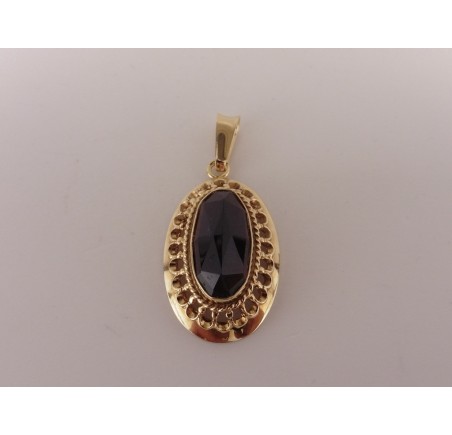 Gouden hanger met granaat