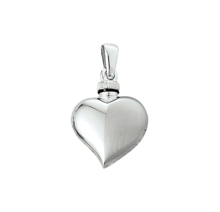Zilveren urn hanger hartje