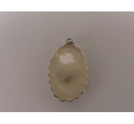 Zilveren hanger met mosagaat