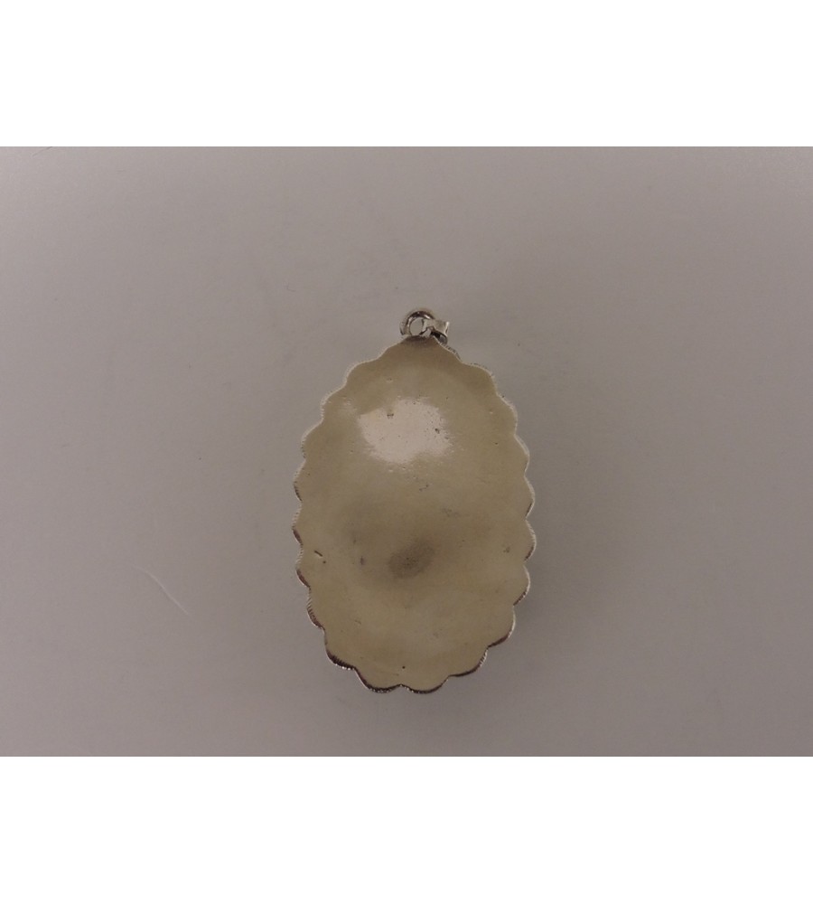 Zilveren hanger met mosagaat