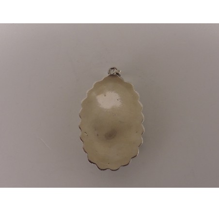 Zilveren hanger met mosagaat