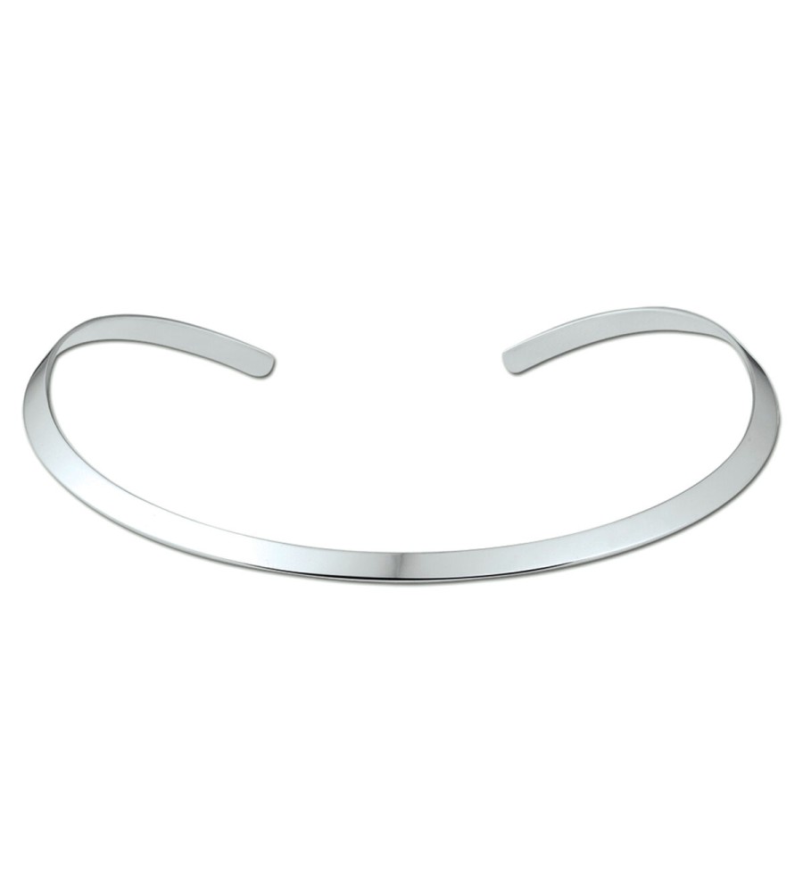Zilveren collier spang