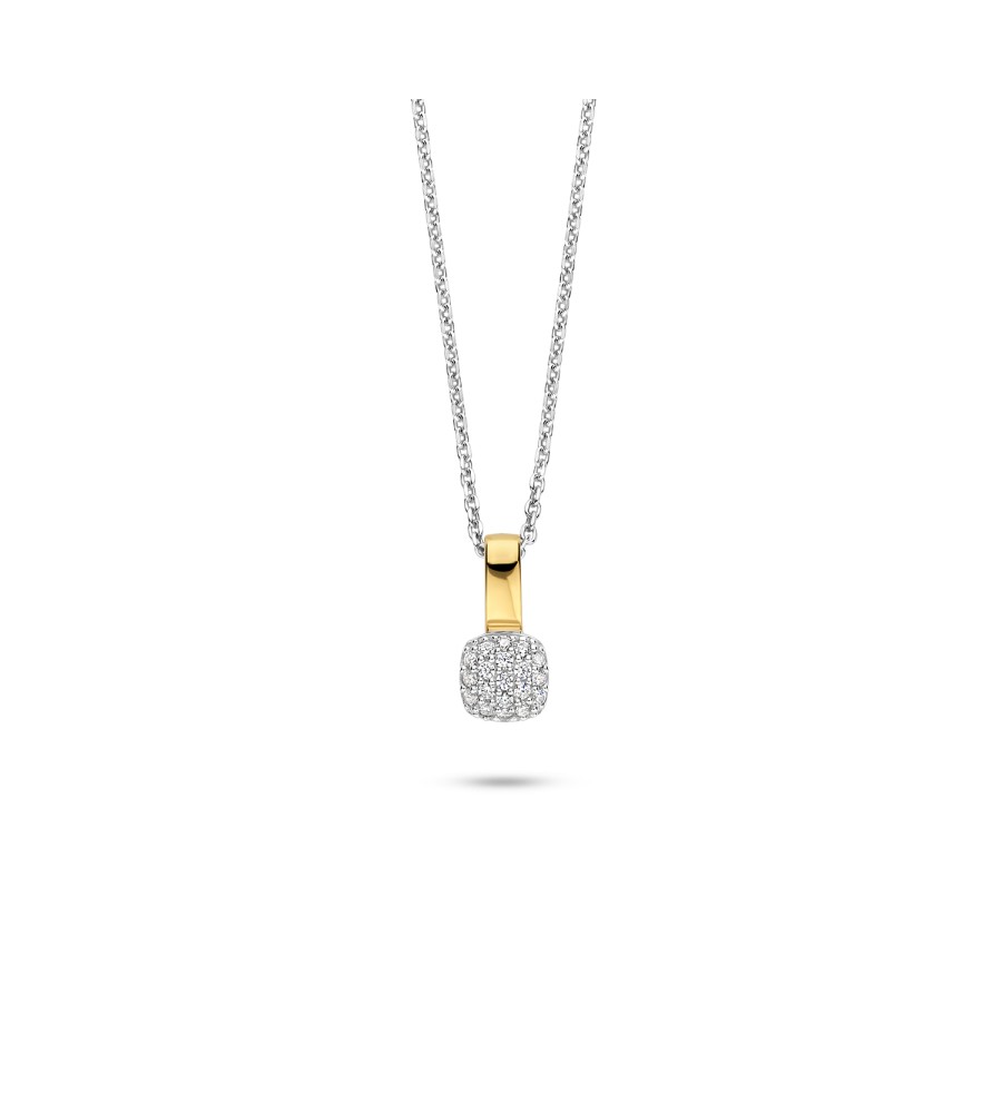 Rosa di Luca zilveren hanger met zirkonia en collier