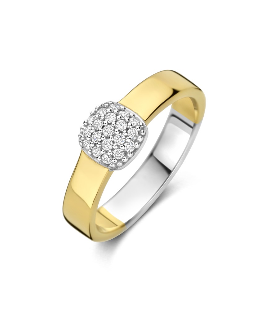 Rosa di Luca zilveren ring met zirkonia