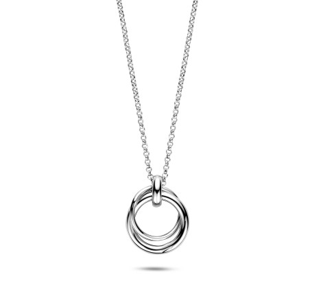 Rosa di Luca zilveren hanger met zirkonia en collier 624.029