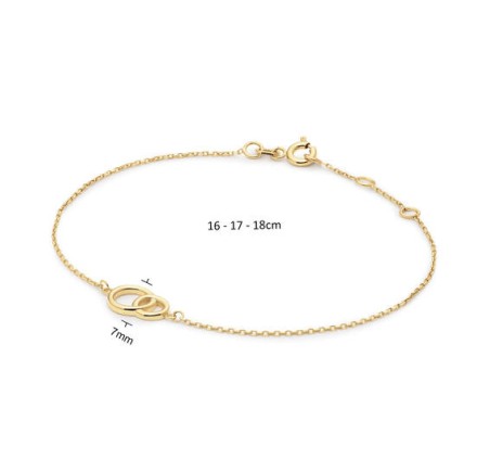 Jackie gouden armband Giro Doppio JKB25.408