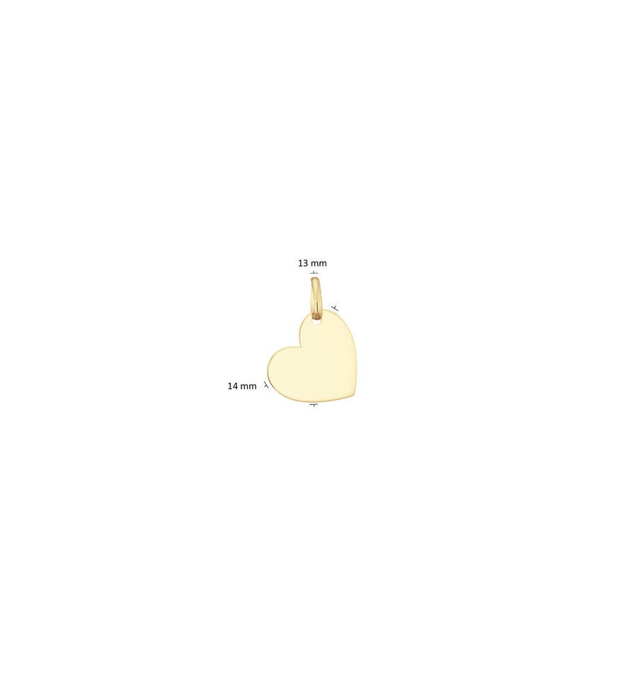 Gouden hanger hart
