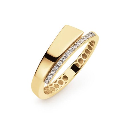 Gouden damesring met zirkonia  214.0106