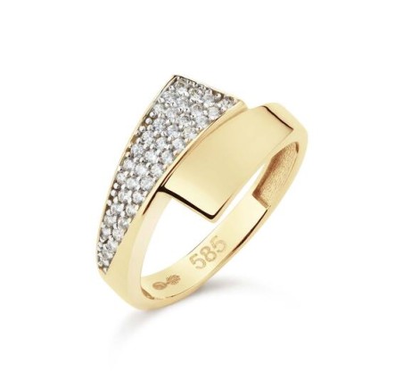 Gouden damesring met zirkonia 214.1027