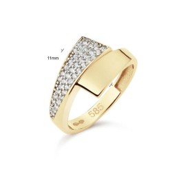 Gouden damesring met zirkonia 214.1027