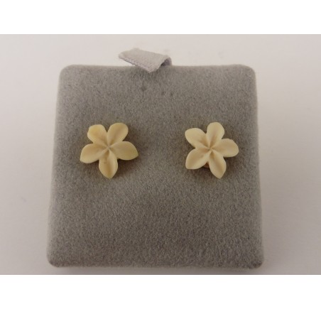 Zilveren oorknop bloemetje