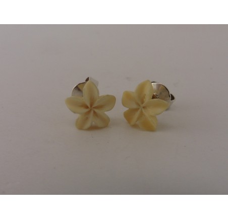 Zilveren oorknop bloemetje