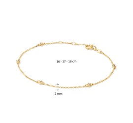 Jackie gouden armband Celebrate White Topaz JKB25.585