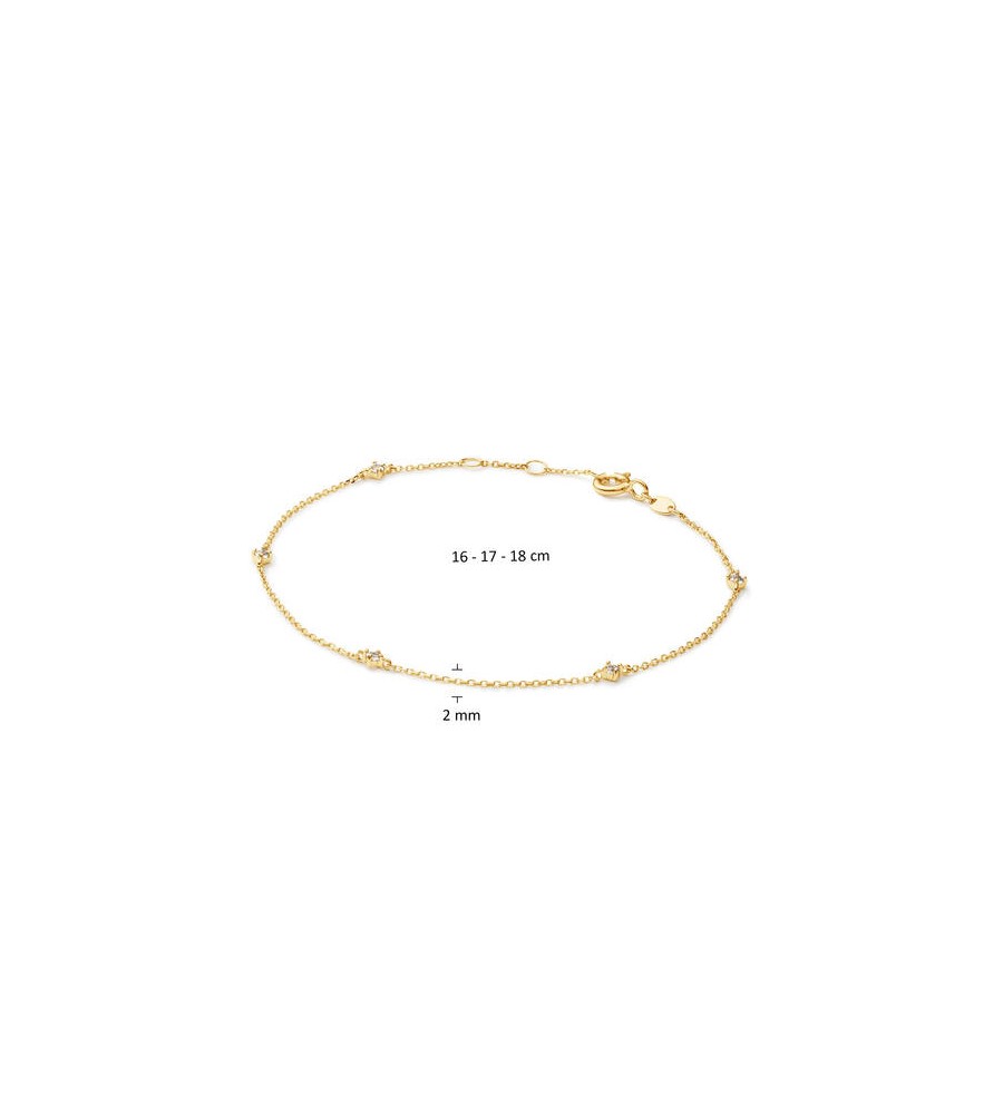 Jackie gouden armband Celebrate White Topaz