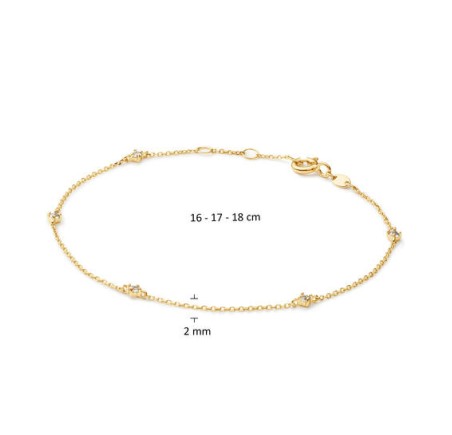 Jackie gouden armband Celebrate White Topaz JKB25.585