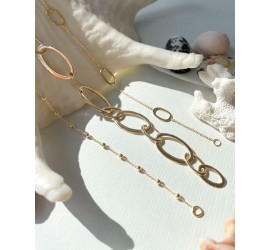 Gouden armband fantasie met bolletjes
