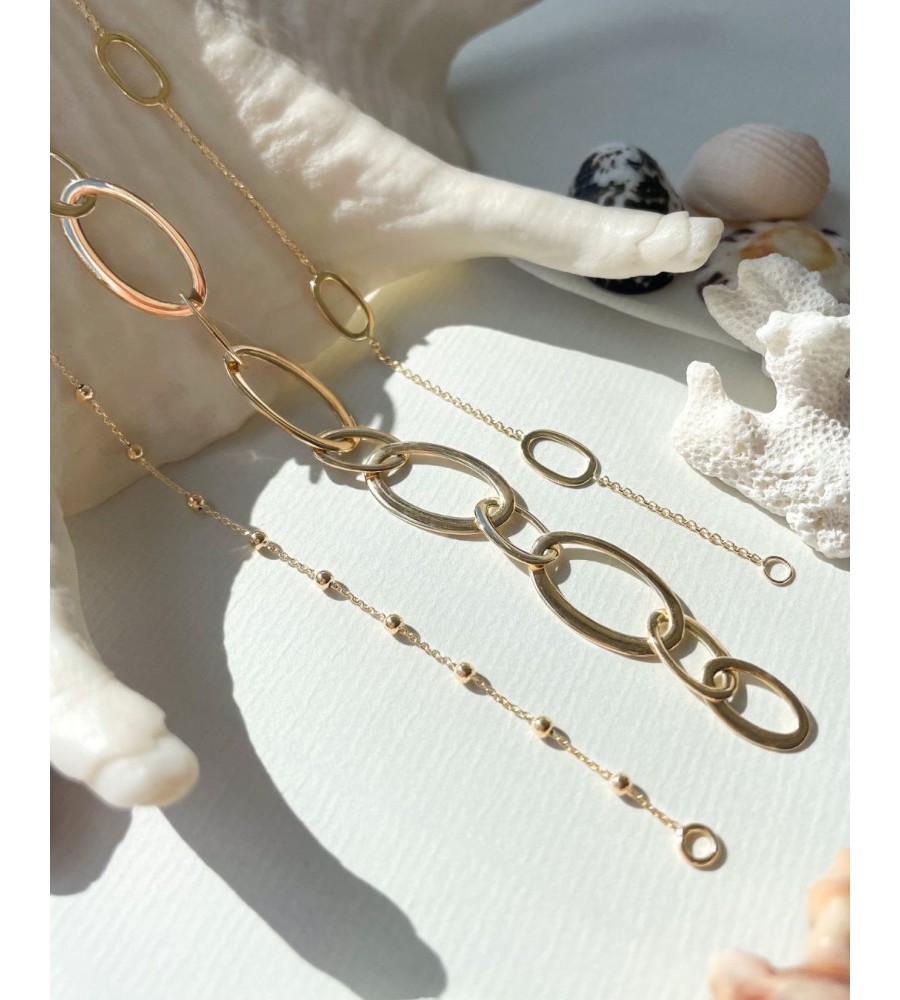Gouden armband fantasie met bolletjes