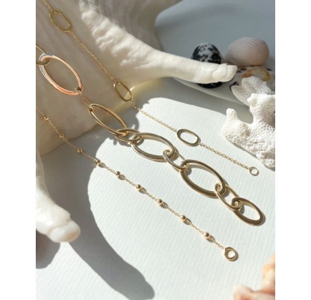 Gouden armband fantasie met bolletjes