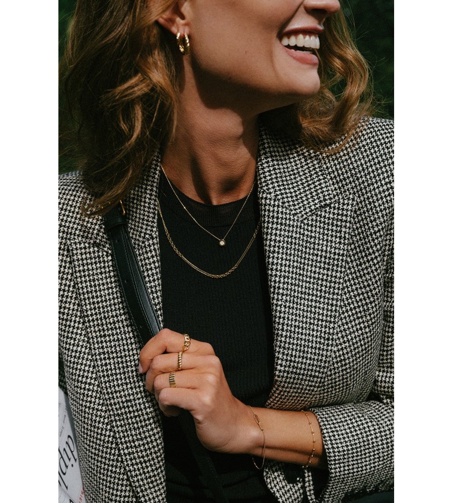 Gouden armband fantasie met bolletjes