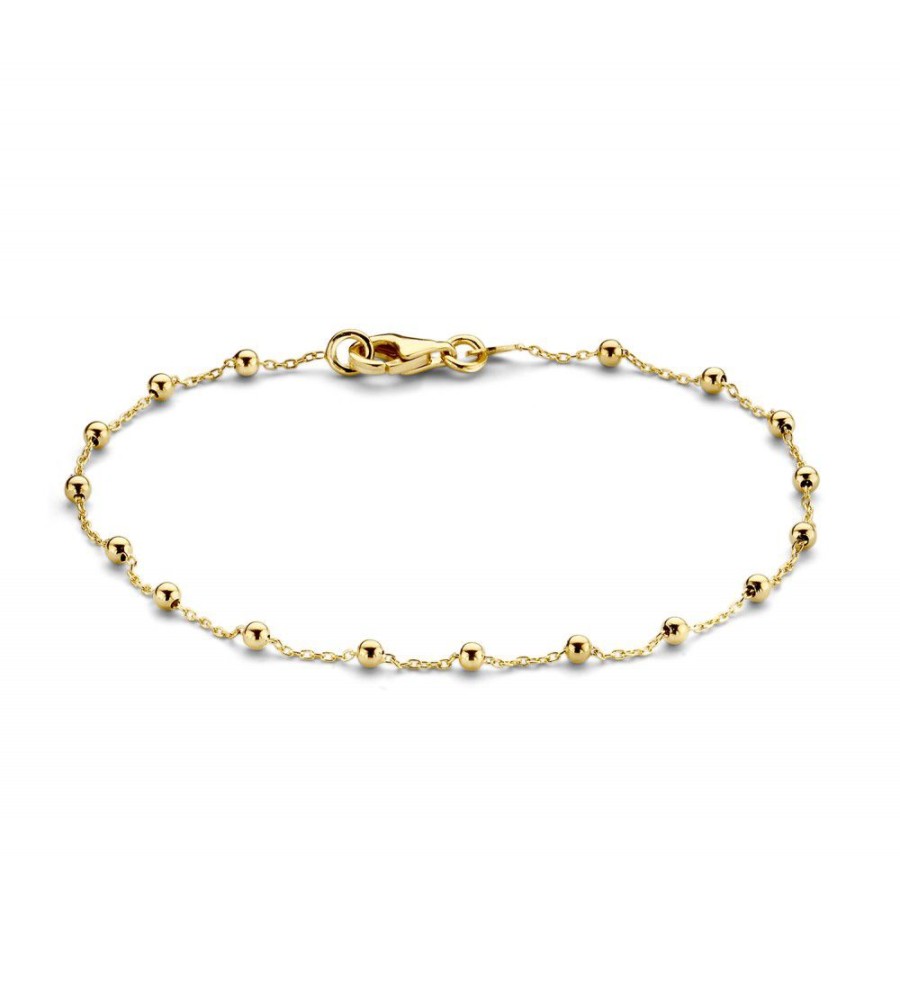 Gouden armband fantasie met bolletjes