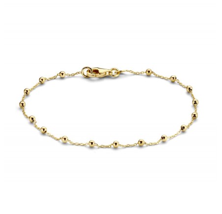 Gouden armband fantasie met bolletjes