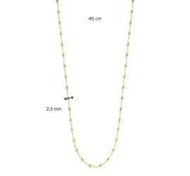Gouden collier fantasie met bolletjes
