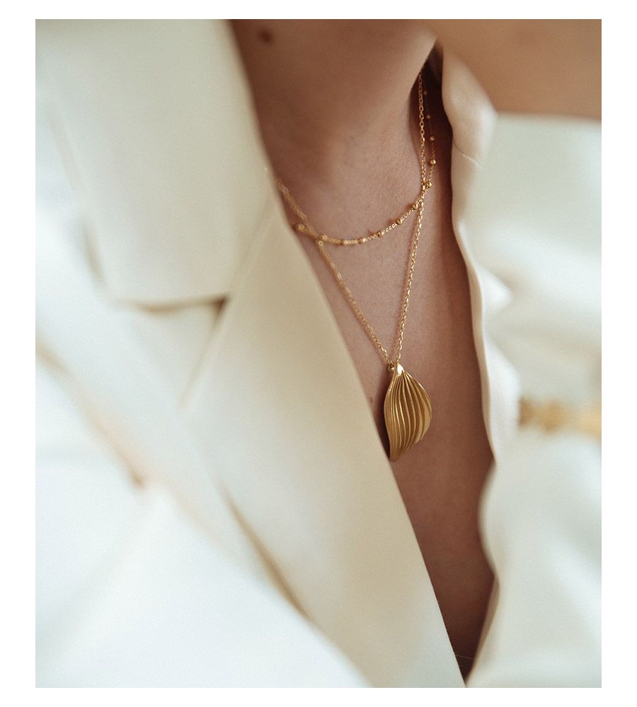 Gouden collier fantasie met bolletjes