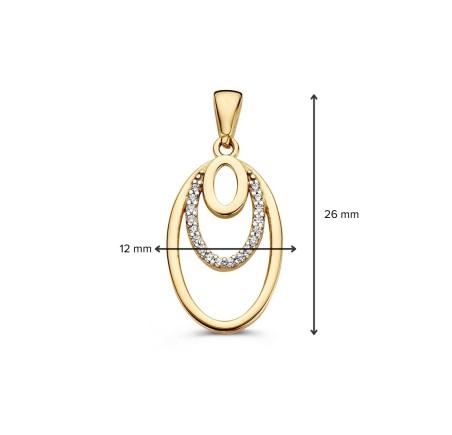 Gouden hanger met zirkonia HM127771
