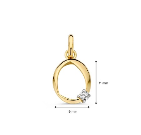 Gouden hanger met zirkonia HB128170