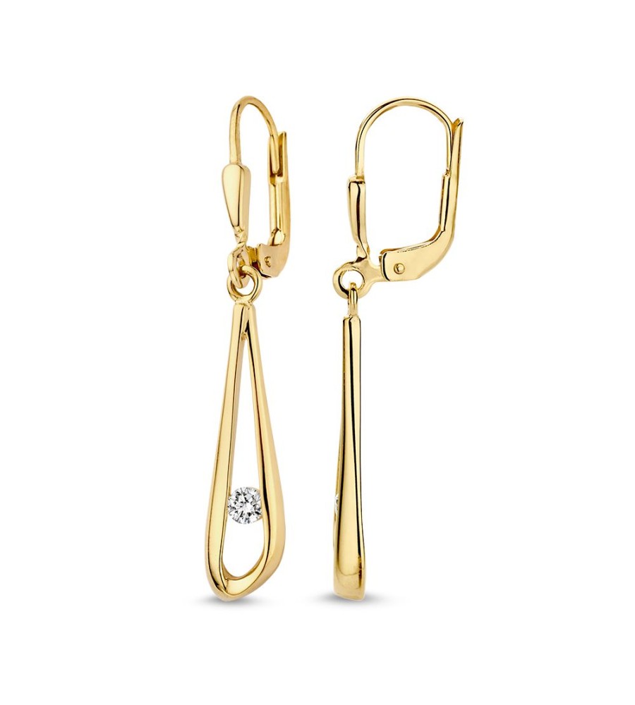 Gouden oorhangers zirkonia
