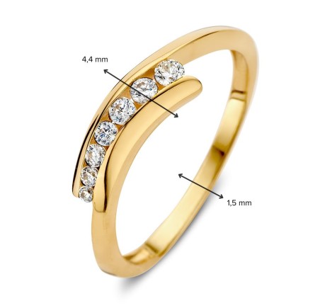 Gouden damesring met zirkonia RB127556