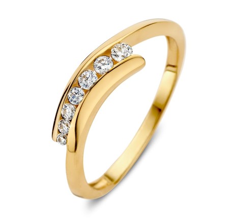 Gouden damesring met zirkonia RB127556