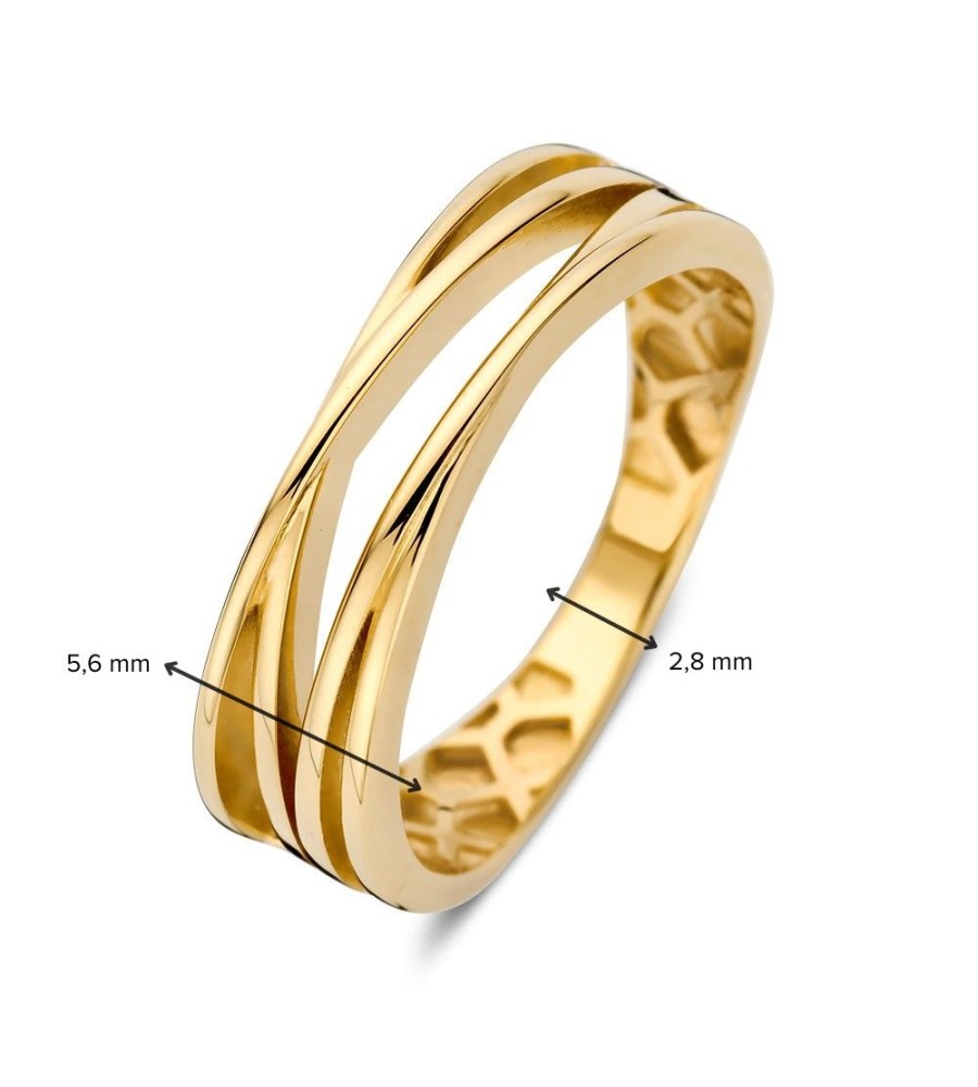 Gouden damesring fantasie