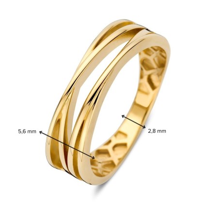 Gouden damesring fantasie RM108164