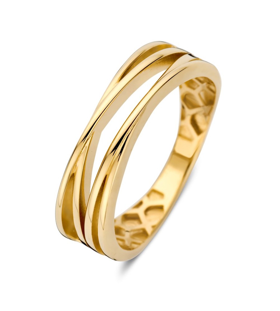 Gouden damesring fantasie