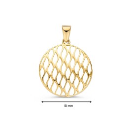 Gouden hanger met opengewerkt raster HM108163