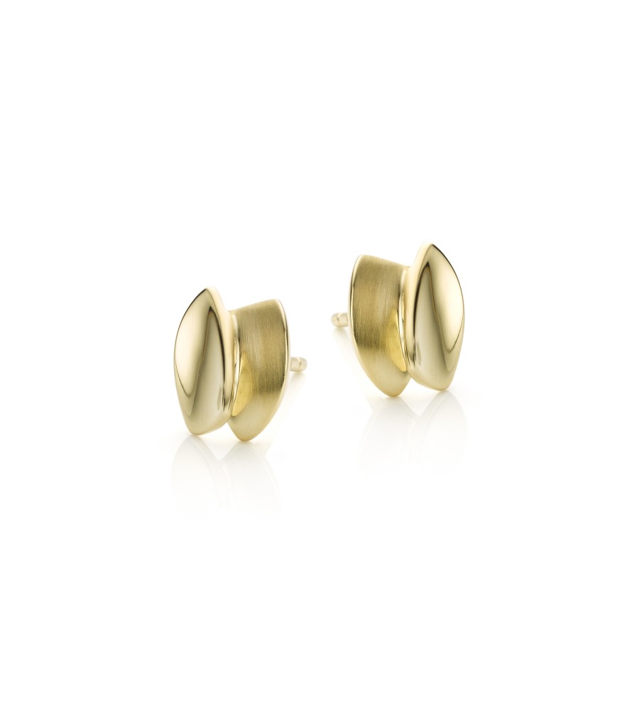 Gouden oorknoppen mat / poly