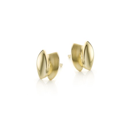 Gouden oorknoppen mat / poly