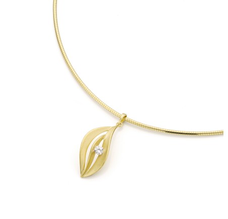 Gouden hanger met zirkonia 43325/00