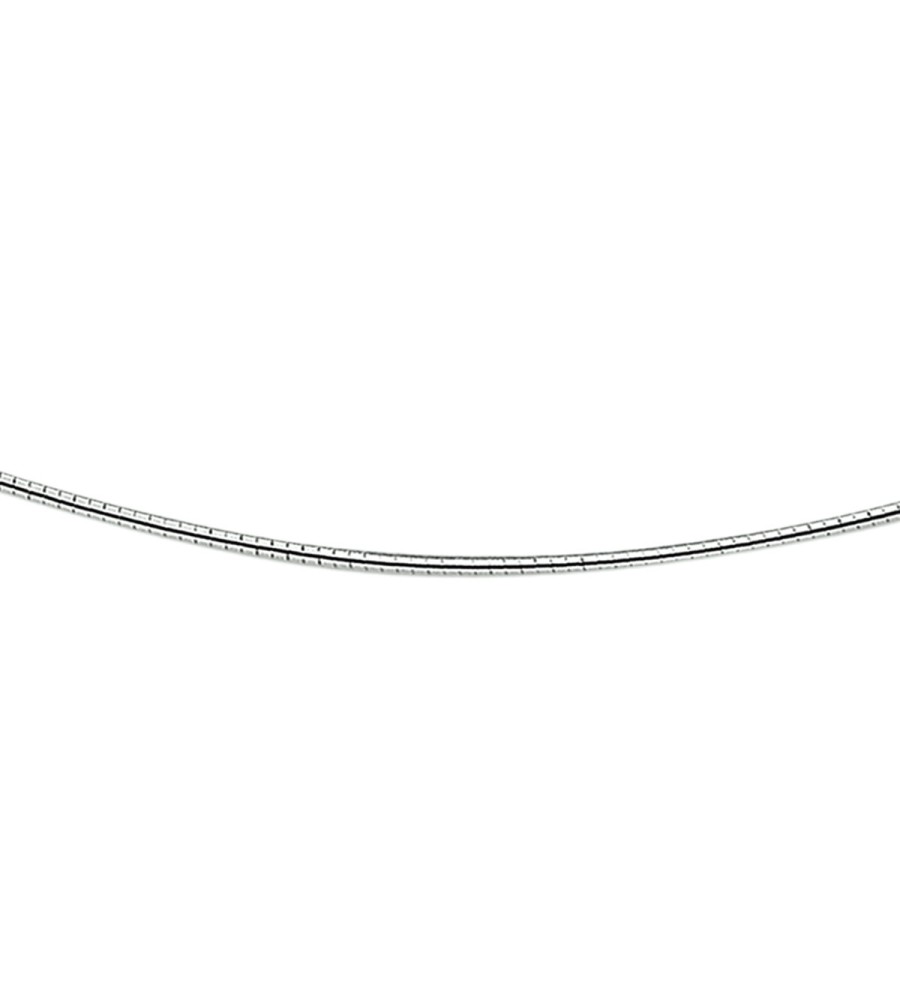 Zilveren collier omega rond