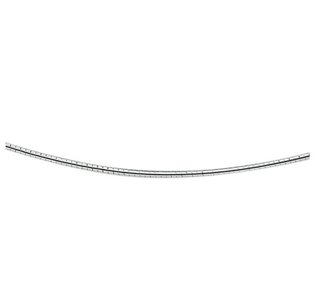 Zilveren collier omega rond