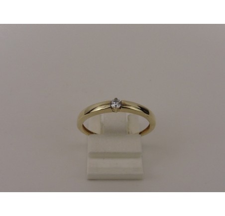 Gouden damesring met zirkonia