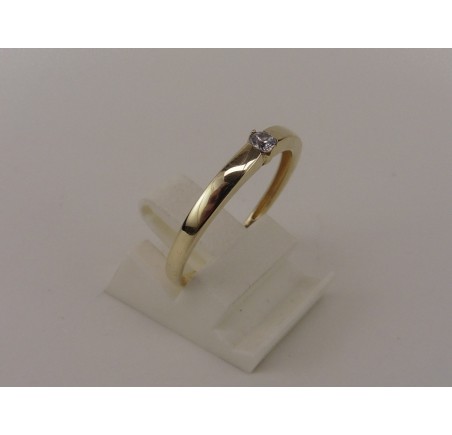 Gouden damesring met zirkonia