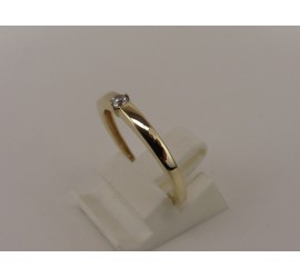 Gouden damesring met zirkonia